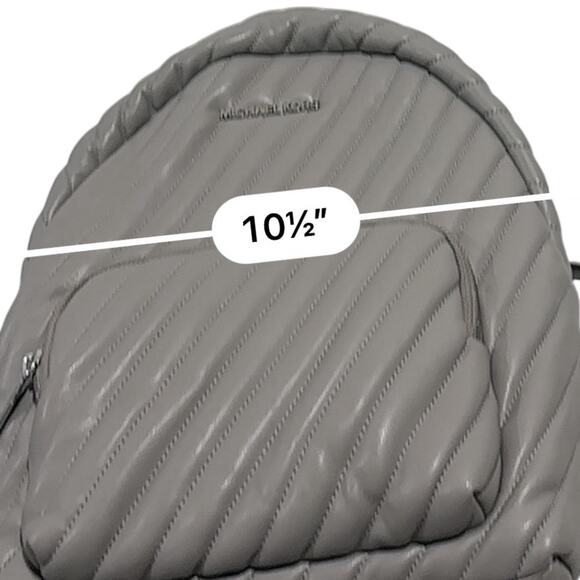 Michael Kors ERIN Gray Quilted Backpack - Picture 6 of 8